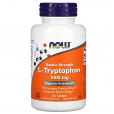 NOW Foods, L-триптофан, двойной концентрации, 1000 мг, 60 таблеток NOW Foods, L-триптофан, двойной концентрации, 1000 мг, 60 таблеток